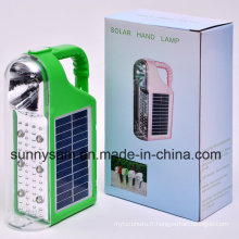 Lanterne solaire multifonctionnelle de camping LED avec le chargeur solaire et alternatif